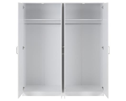DAKOTA 4 DOOR WARDROBE - WHITE