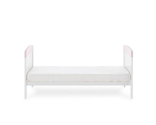 Grace Inspire Cot Bed + Fibre Mattress - Me & Mini Me Elephants Pink