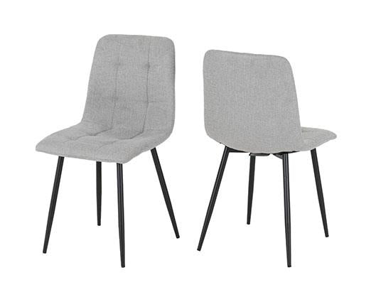 FENTON DINING CHAIR (X2 PER BOX) - LIGHT GREY FABRIC
