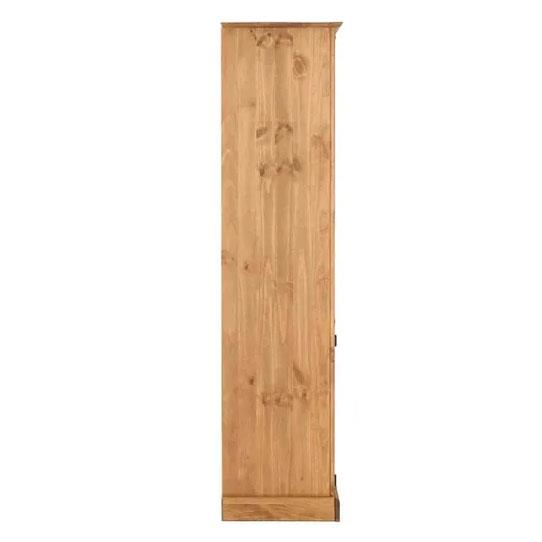 Corona 2 Door Display Unit/Bookcase - Distressed Waxed Pine