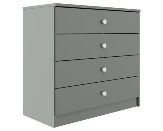 DENVER 3 DOOR WARDROBE BEDROOM SET - GREY GLOSS