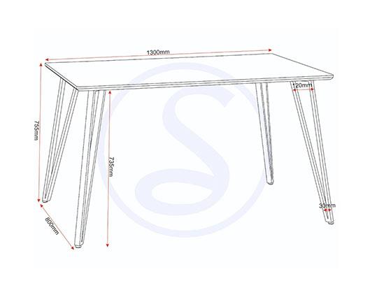 MARLOW DINING TABLE - BLACK MARBLE EFFECT