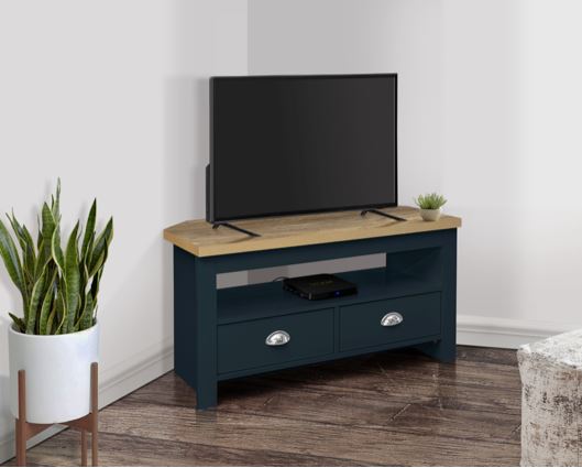 Harper Corner TV Unit-Navy