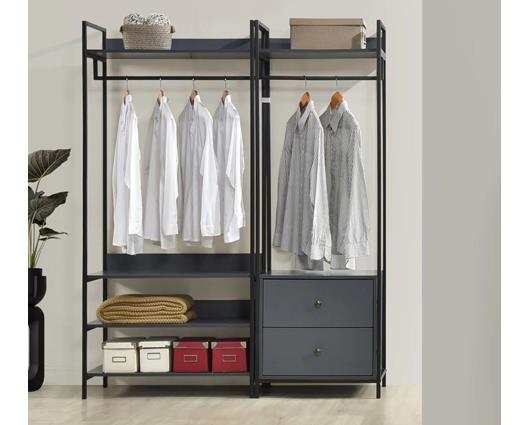 Alva Duo Bedroom Set - Dark Grey