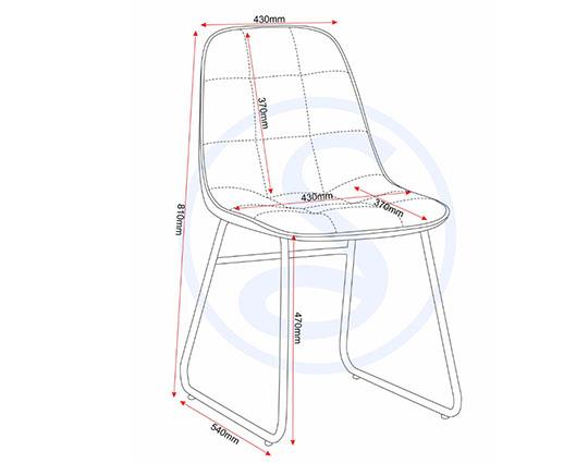 ATHENS RECT & LUKAS DINING SET (X4 CHAIRS) - CONCRETE/GREY VELVET