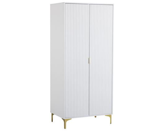 MIAMI 2 DOOR WARDROBE - WHITE/GOLD