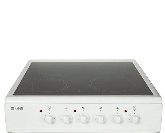 Haden HE60DOMW 60cm Double Cavity Electric Cooker with Ceramic Hob