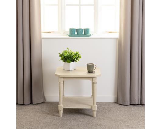 CHANTILLY SIDE TABLE - ANTIQUE CREAM