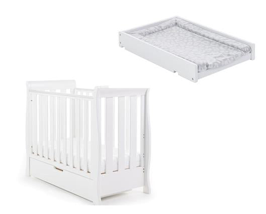 Stamford Space Saver Cot & Cot Top Changer - White
