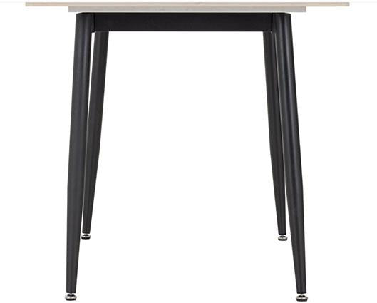 FENTON DINING SET (X4 CHAIRS) - WHITE/DARK GREY SUEDE FABRIC