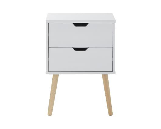 Nessi Pair of Bedside Tables-White