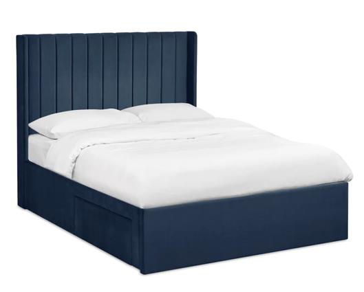 Leila Dual Storage Door Bed Royal Blue - Double