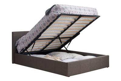 Beda King Size Fabric Ottoman - Grey