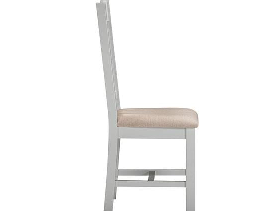 WINDSOR SLATTED DINING CHAIR (X2 PER BOX) - PEBBLE GREY/OAT FABRIC