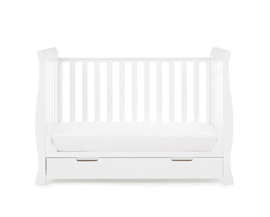 Stamford Mini Cot Bed + Moisture Mngmnt Mattress - White