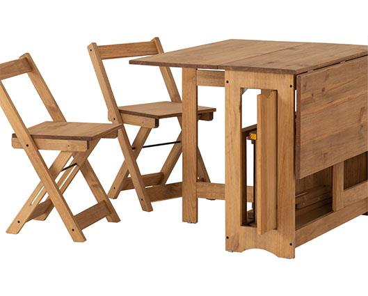 SANTOS BUTTERFLY DINING SET (X4 CHAIRS) - NATURAL WAX