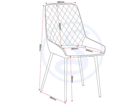 MARLOW & AVERY DINING SET (X4 CHAIRS) - WHITE MARBLE/SAPPHIRE BLUE VELVET