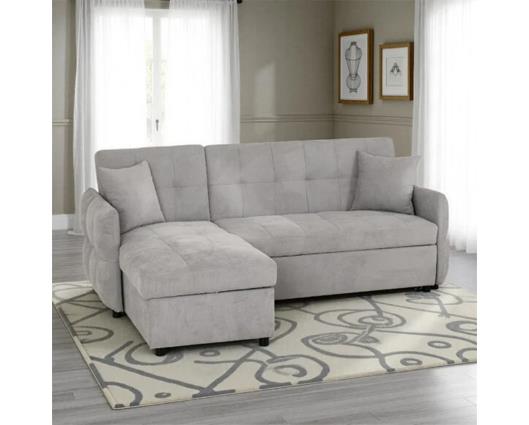 Chelsea Corner Sofa Bed - Silver Grey Fabric