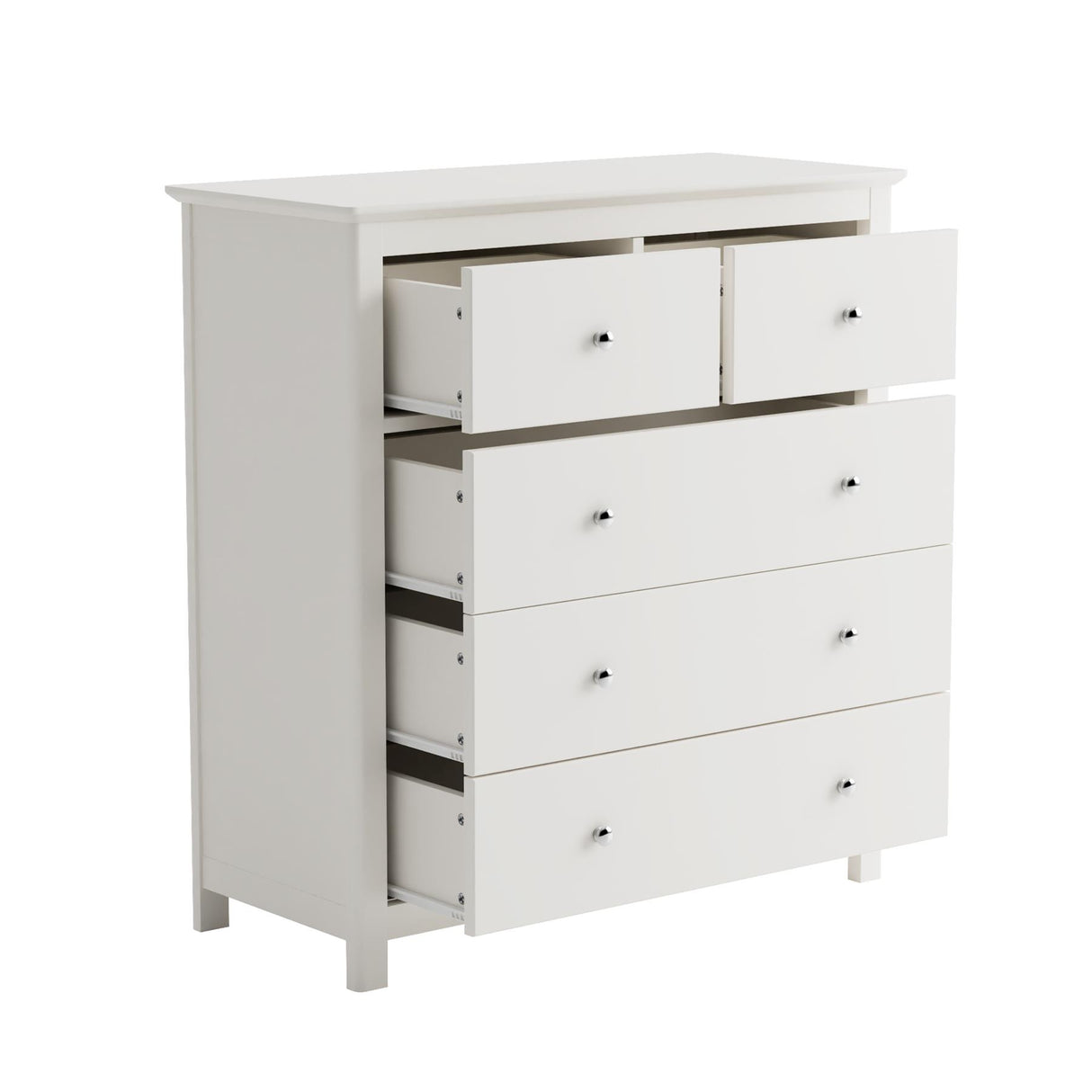 Nairn White 2+3 drawer chest of drawers