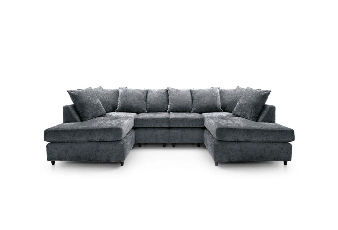 Heidi U-Shape Sofa - Dark Grey