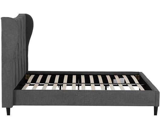 VERONA 4'6" BED - GREY FABRIC