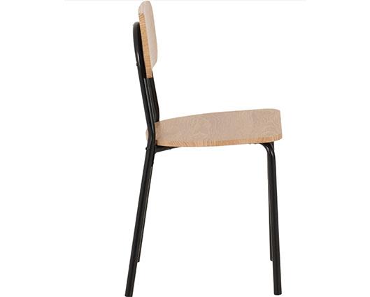 WARREN 1+4 DINING SET - RUSSET OAK EFFECT/BLACK