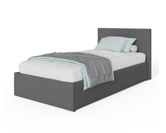 Serena Single Side Lift Ottoman Bed-Grey