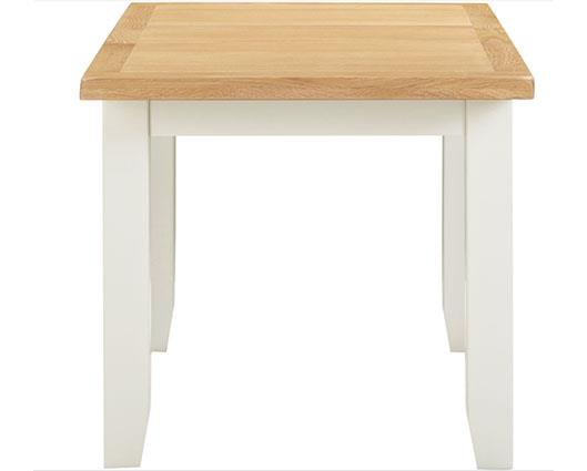 WINDSOR EXTENDING DINING TABLE - IVORY/OAK