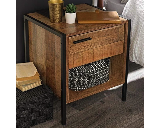 Harben 3 Piece Bedroom Set Distressed Oak Effect