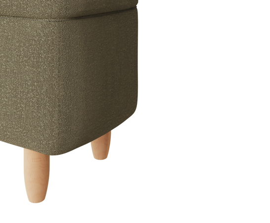 Florence Boucle Ottoman- Natural Mushroom