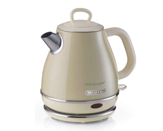 Ariete 1 Litre Retro Style Cordless Jug Kettle - Cream