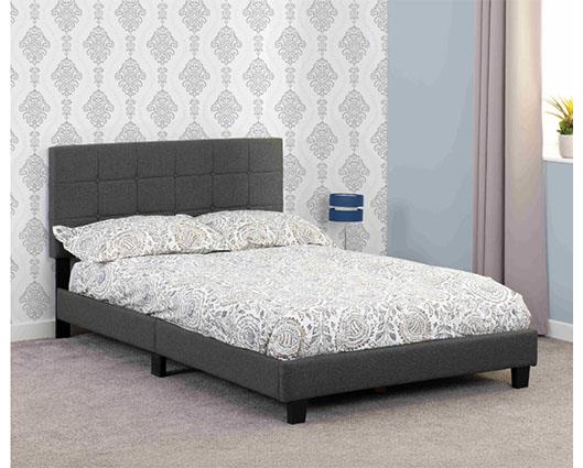 ARRAN 4'6" BED - GREY FABRIC