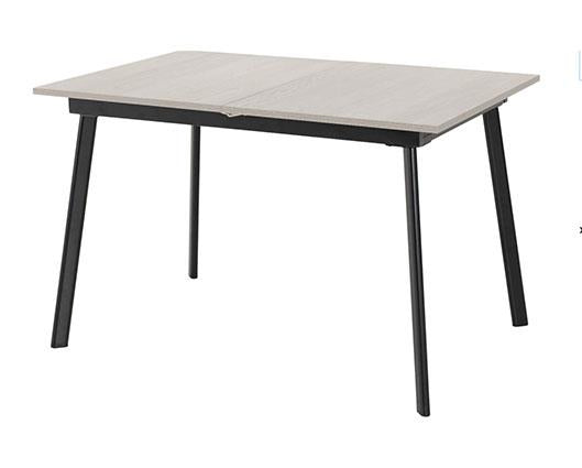 AVERY EXTENDING DINING SET (X4 CHAIRS) - CONCRETE/SAPPHIRE BLUE VELVET