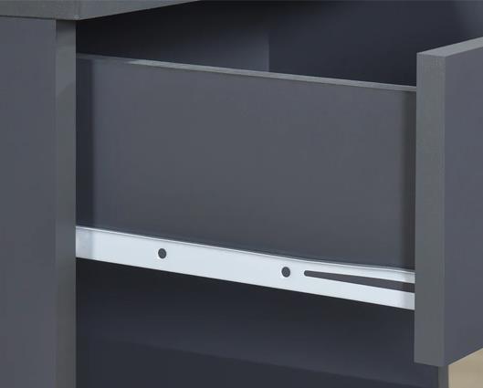 Highbury 1 Drawer Bedside - Dark Grey