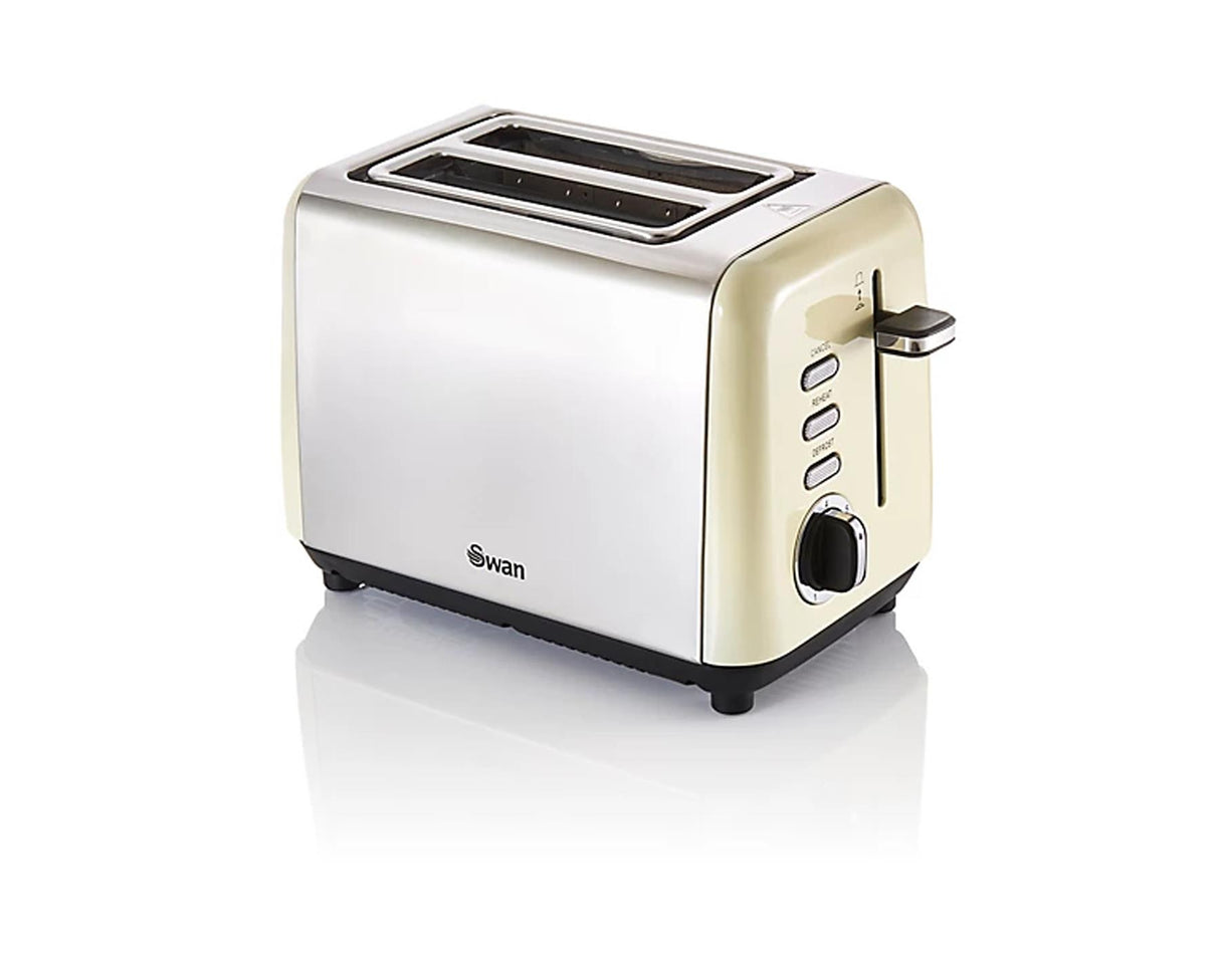 Swan Townhouse 2 Slice Toaster Cream