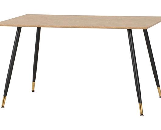 HAMILTON & QUEBEC MEDIUM DINING SET (X4 CHAIRS) - MEDIUM OAK EFFECT/GREY FAUX LEATHER