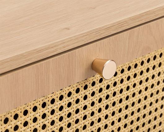Croxley Rattan Coffee Table - Oak