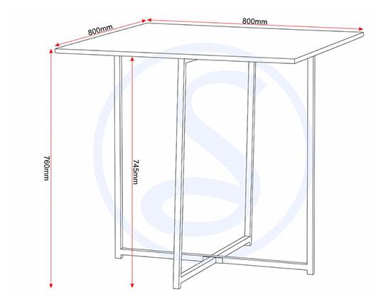 KENT 1+4 STOWAWAY DINING SET - STONE EFFECT/BLACK