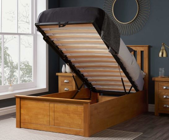 Phoenix Single Ottoman Bed - Oak