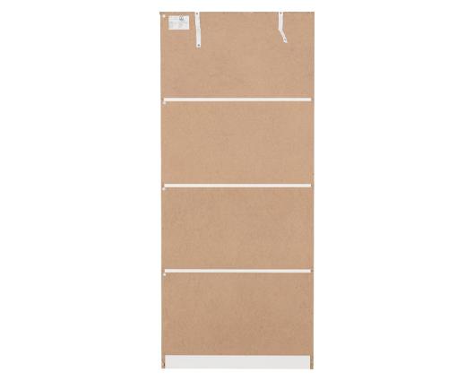 DAKOTA 2 DOOR 1 DRAWER MIRRORED WARDROBE - WHITE