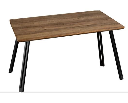 QUEBEC STRAIGHT & AVERY DINING SET (X4 CHAIRS) - MEDIUM OAK EFFECT/EMERALD GREEN VELVET