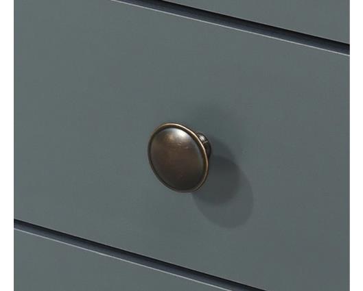 Alva 3 Drawer Bedside - Dark Grey