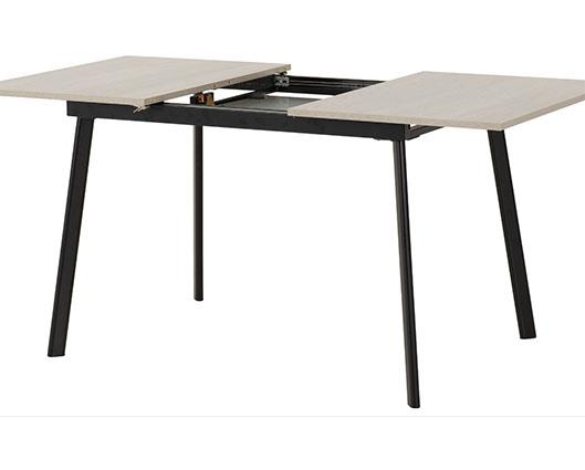 AVERY & LUKAS EXTENDING DINING SET (X4 CHAIRS) - CONCRETE/SAPPHIRE BLUE VELVET