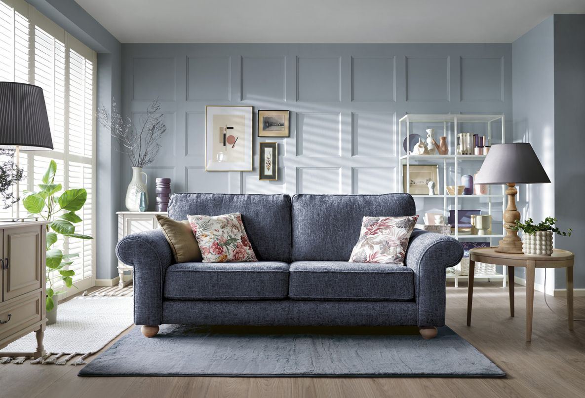 Iris 3 Seater Sofa - Dark Blue