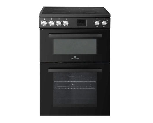New World NWDO60CB 60cm Double cavity Electric Cooker with Ceramic Hob