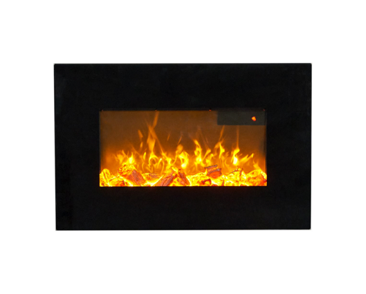 Shelby WM-9334 Electric Wall Mounted Fire with Remote in Black, 26 Inch