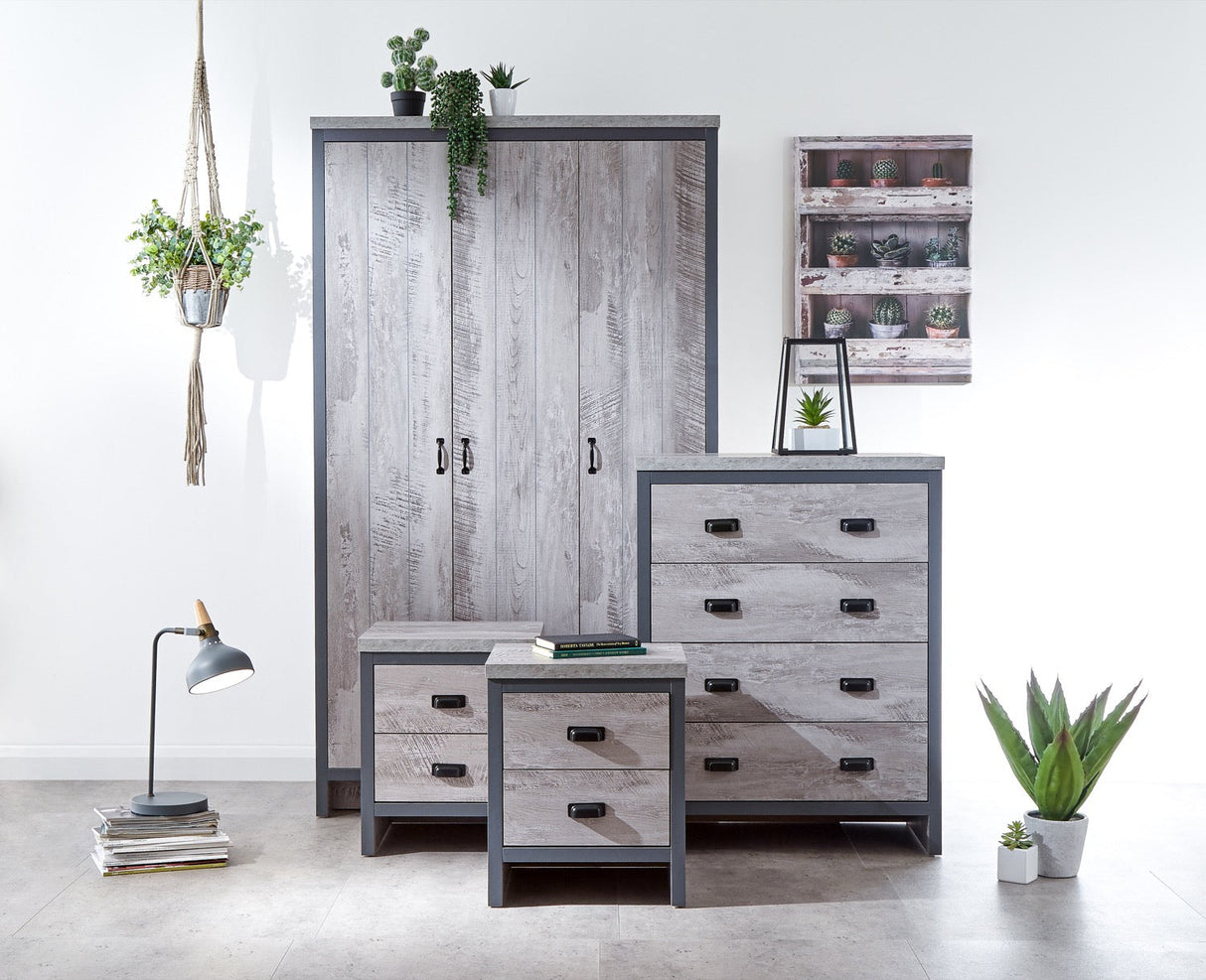 Baxter 4 Piece Bedroom Set-Grey