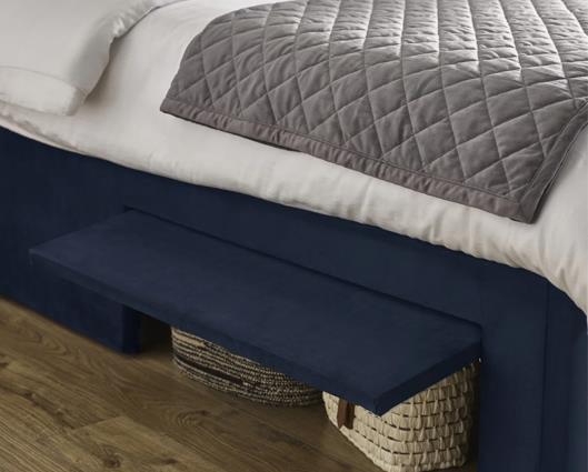 Leila Dual Storage Door Bed Royal Blue - King