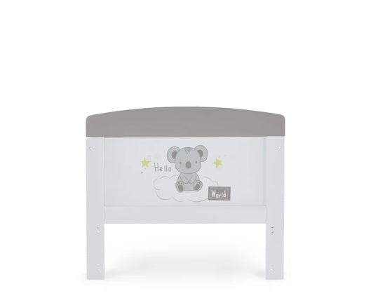 Grace Inspire Cot Bed + Fibre Mattress - Hello World Koala Grey
