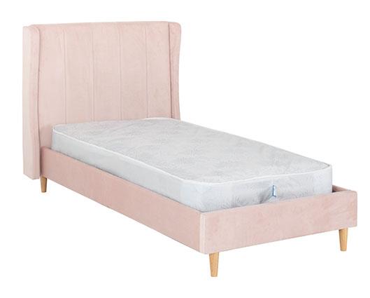 AMELIA 3' BED - PINK VELVET FABRIC